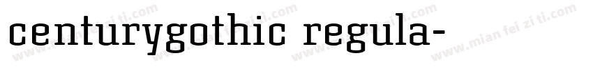 centurygothic regula字体转换